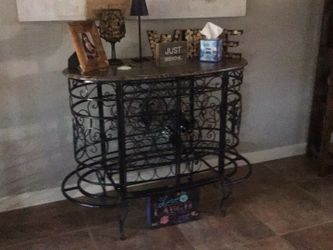 Wine Rack with Marble Top