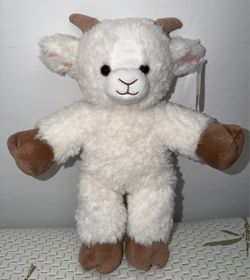 NWT Build-A-Bear Workshop 17” Farm Goat Plush White/Brown 034692 SOLD OUT ONLINE