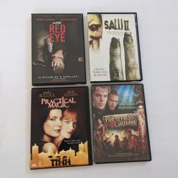 4 DVD Movies Group Lot Red Eye Saw 2 Practical Magic Brothers Grim  