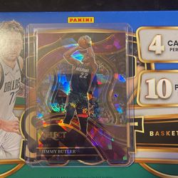 2023-24 Panini Select Jimmy Butler /99 Courtside Purple Cracked Ice Prizm Heat 72/99