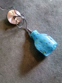 Stain glass light single hanging