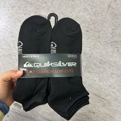 Quiksilver men’s half cushion low cut Socks- 8 Pack