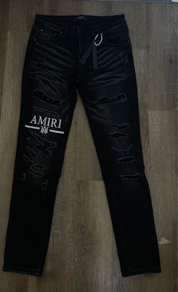 Amiri Black Distressed Skinny Jeans size 32