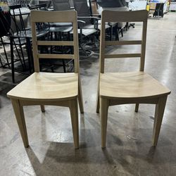 Wooden Dining Chairs (Pair)