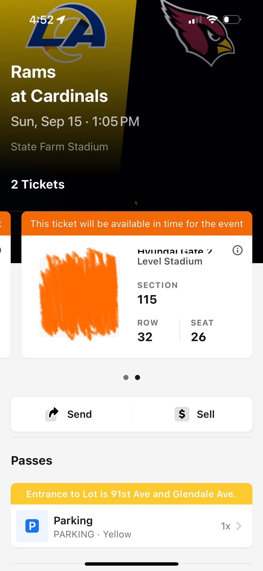 AZ CARDINALS VS LA RAMS