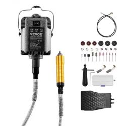 174* Flex Shaft Grinder, 1000W 30,000RPM Electric Flex Shaft Rotary Tool Carver, Multi-functional Hanging Grinding Machine with 31PCS Accessories & Fo