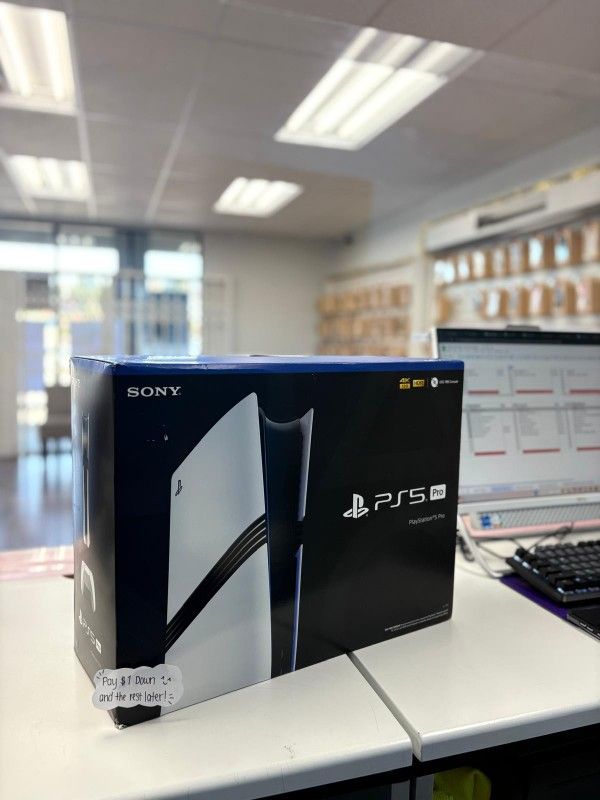Sony Playstation 5 Pro New Gaming Console - Pay $1 To Take It Home Today and pay the rest later.