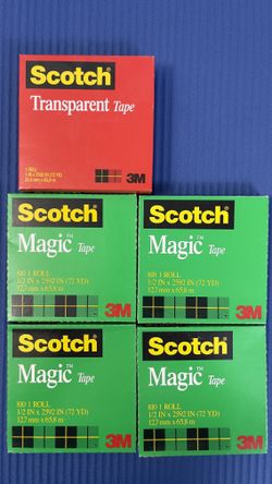 5 PCs  Scotch Magic Tape. Brand New 