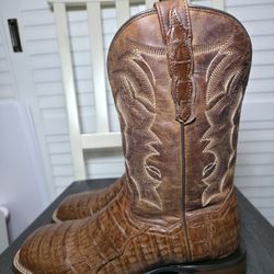 Dan Post Kingsly Caiman Western Boots Broad Square Toe DP4807 Men's Size 9.5 D
