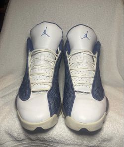 Vinatge 2004 Air Jordan 13 White Blue Sneakers size 12