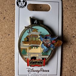 Shanghai disney stitch with turkey leg barbossas bounty pin
