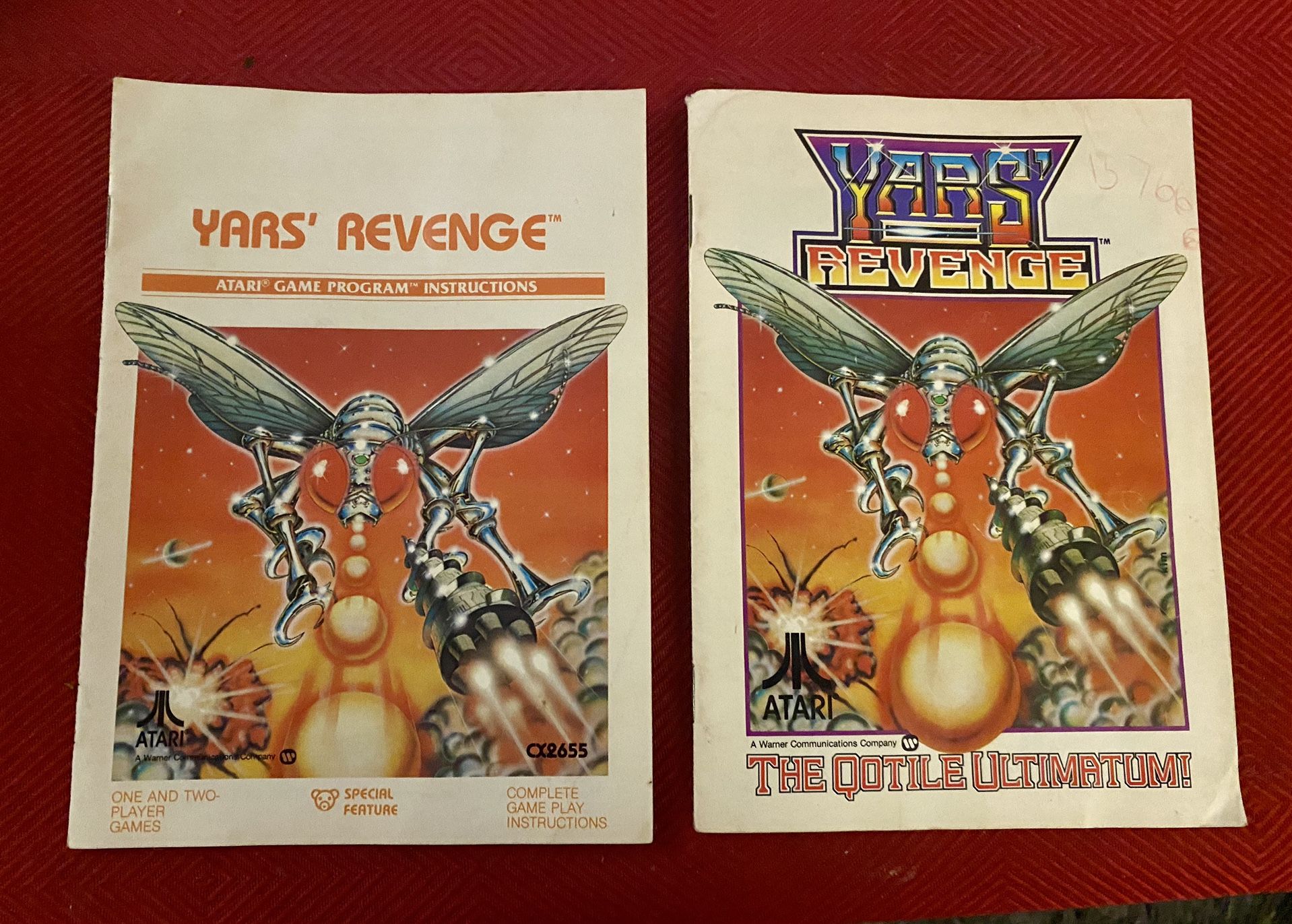 Vintage Atari Yars' Revenge Game Program Instructions and Mini Comic Book