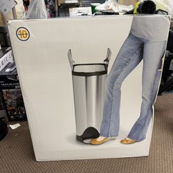 simplehuman Butterfly Step Trash Can Fingerprint-Proof Stainless Steel 12 Gallon (CW1897)