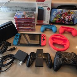 Nintendo Switch With Games And Accessories 