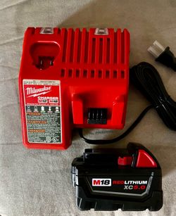Milwaukee M18 Red Lithium XC 5.0 and Combo Charger