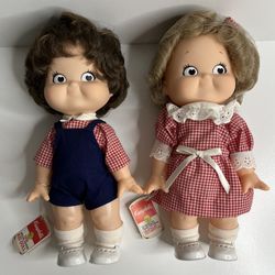 Vintage 1988 Special Edition Campbell Kid Dolls 10” Boy and Girl Set of 2