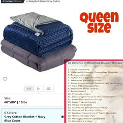 BRAND NEW WEIGHTED BLANKET 15lb (QUEEN SIZE)