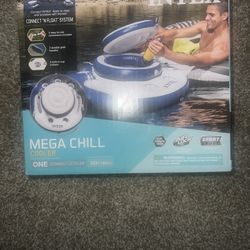 Intex Mega Chill Inflatable Floating 24 Can Beverage Cooler for River Run Tubes