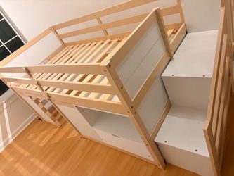 Kids loft Bed with Storage Stairs