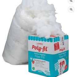 Poly-Fil Polyester Fiberfill Stuffing, 10lb Box, Bulk, by Fairfield Brand new 