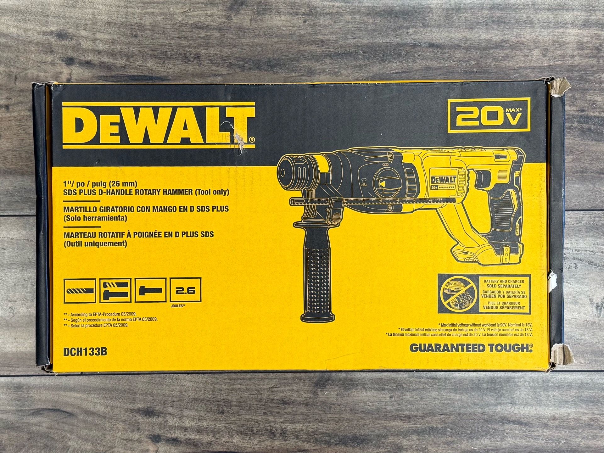 Dewalt DCH133B 20V Brushless 1” SDS Plus D-Handle Rotary Hammer (Tool Only)