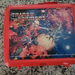Vintage 1984 Original TRANSFORMERS Lunch Box (Aladdin Hasbro) nice shape