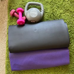 Dumbbells & yoga mat set
