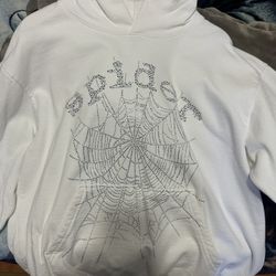 white spider hoodie