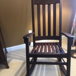 Wooden Rocking Chairs For Sale Used  - 2 Brown Fabric Guest Chairs In Excellent Condition For Sale.