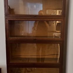 Vintage Macey Early 1900s Stackable Bookcase Display Shelf Lawyer File Cabinet antique working well , Mission Style Arts And Crafts five Stack Oak Bar