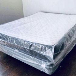 Full Size Mattress Double Sides Medium Soft 9” Thick Brand New Box Spring Included Delivery 🚚 Available 