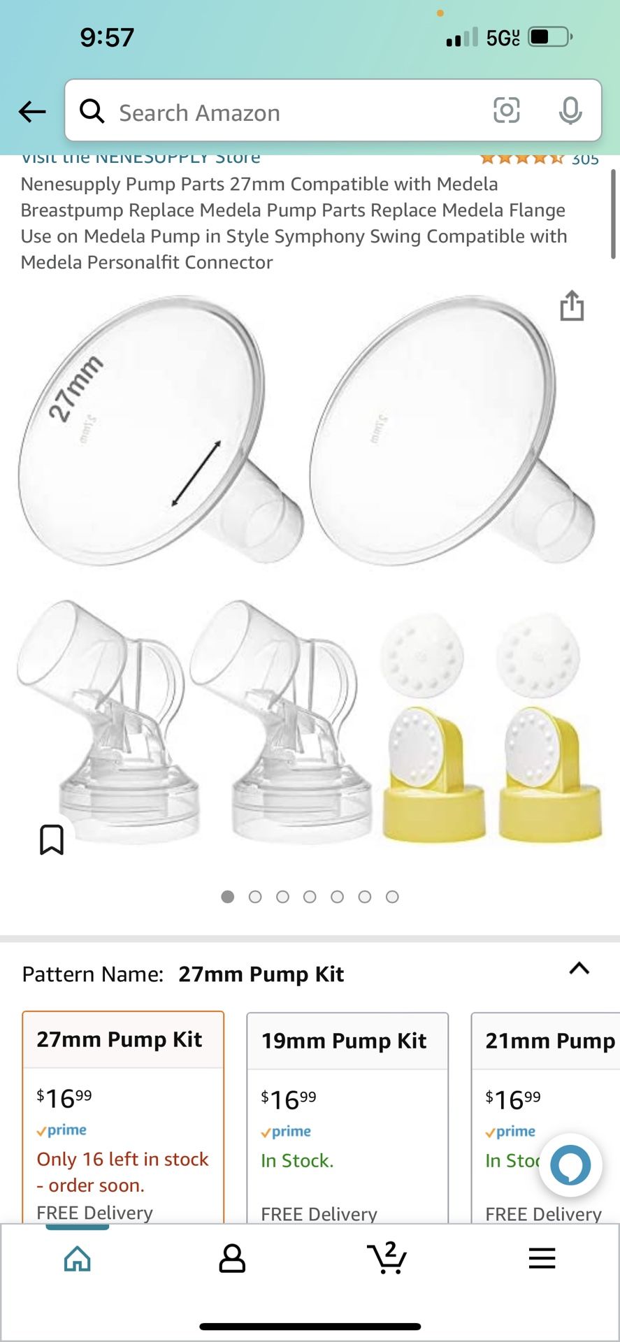 Nenesupply Pump Parts 27mm Compatible with Medela Breastpump Replace Medela Pump Parts Replace Medela Flange Use on Medela Pump in Style Symphony Swin