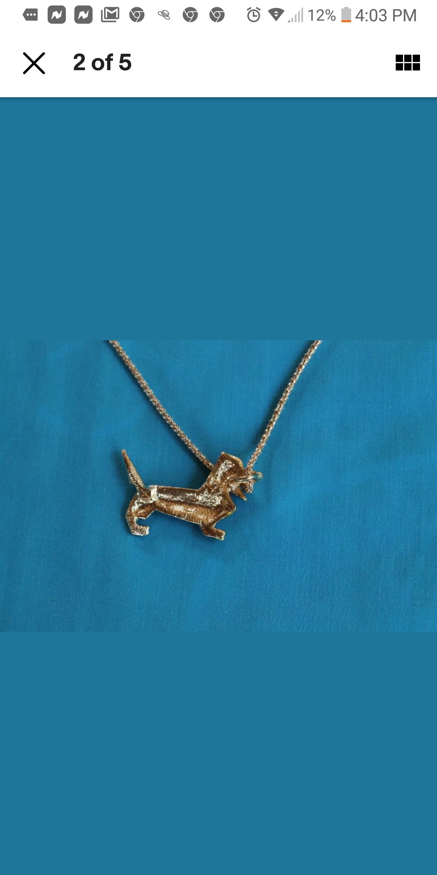 Betsey Johnson Rhinestone Dachshund Necklace