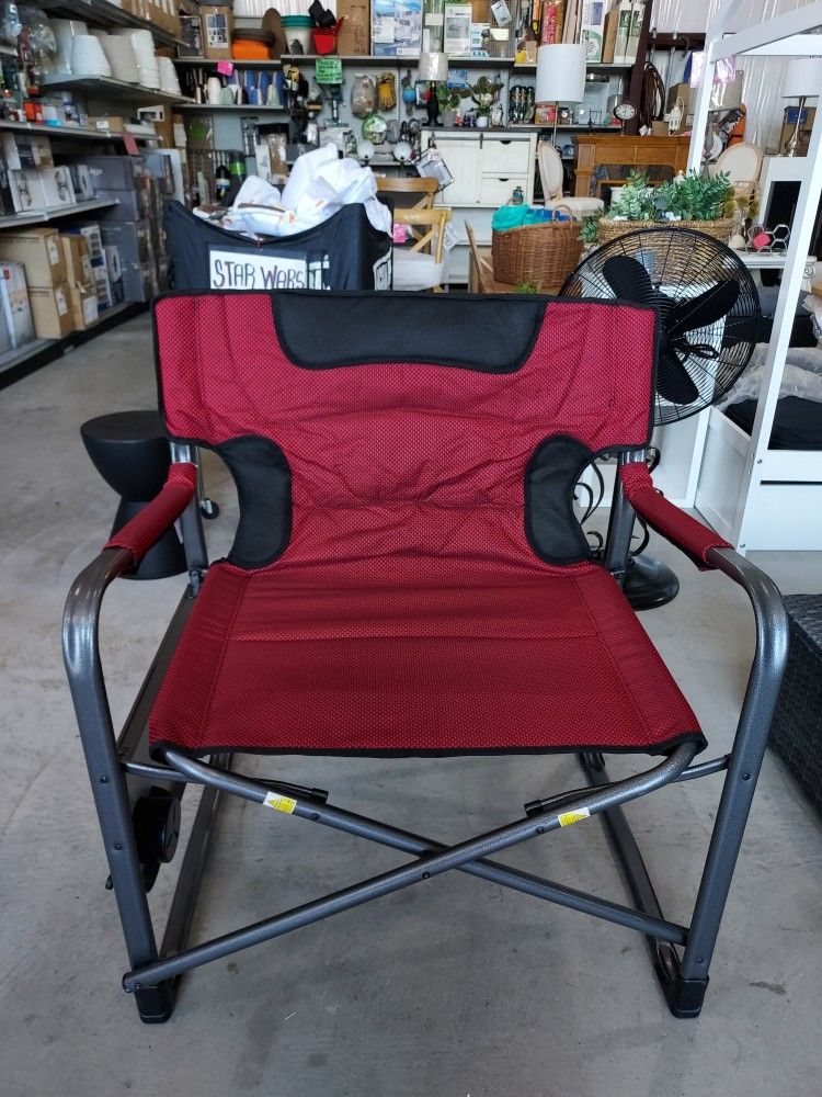 Ozark Trail Camping Director Chair XXL, Red, Adult, 10lbs