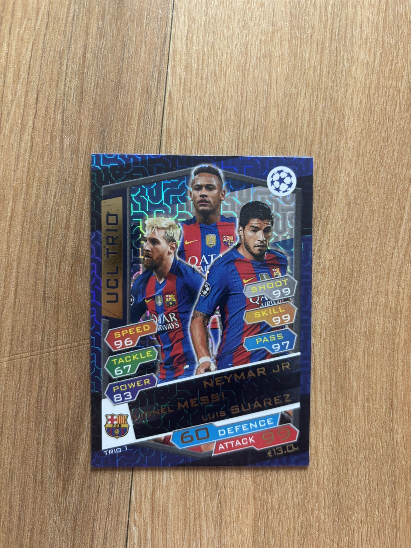 MATCH ATTAX UEFA CHAMPIONS LEAGUE 2016/17 UCL TRIO MESSI/NEYMAR/SUAREZ TRIO 1