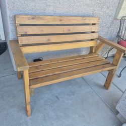 Handmade With 4"X4"  BENCH in Very Good Condition, Very Solid and Sturdy 