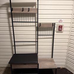 Coat Rack Bench Combo