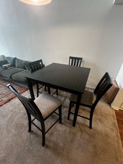 Counter-Height Dining Table + 4 Chairs