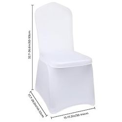 New White Strech Spandex Folding Chair Covers 