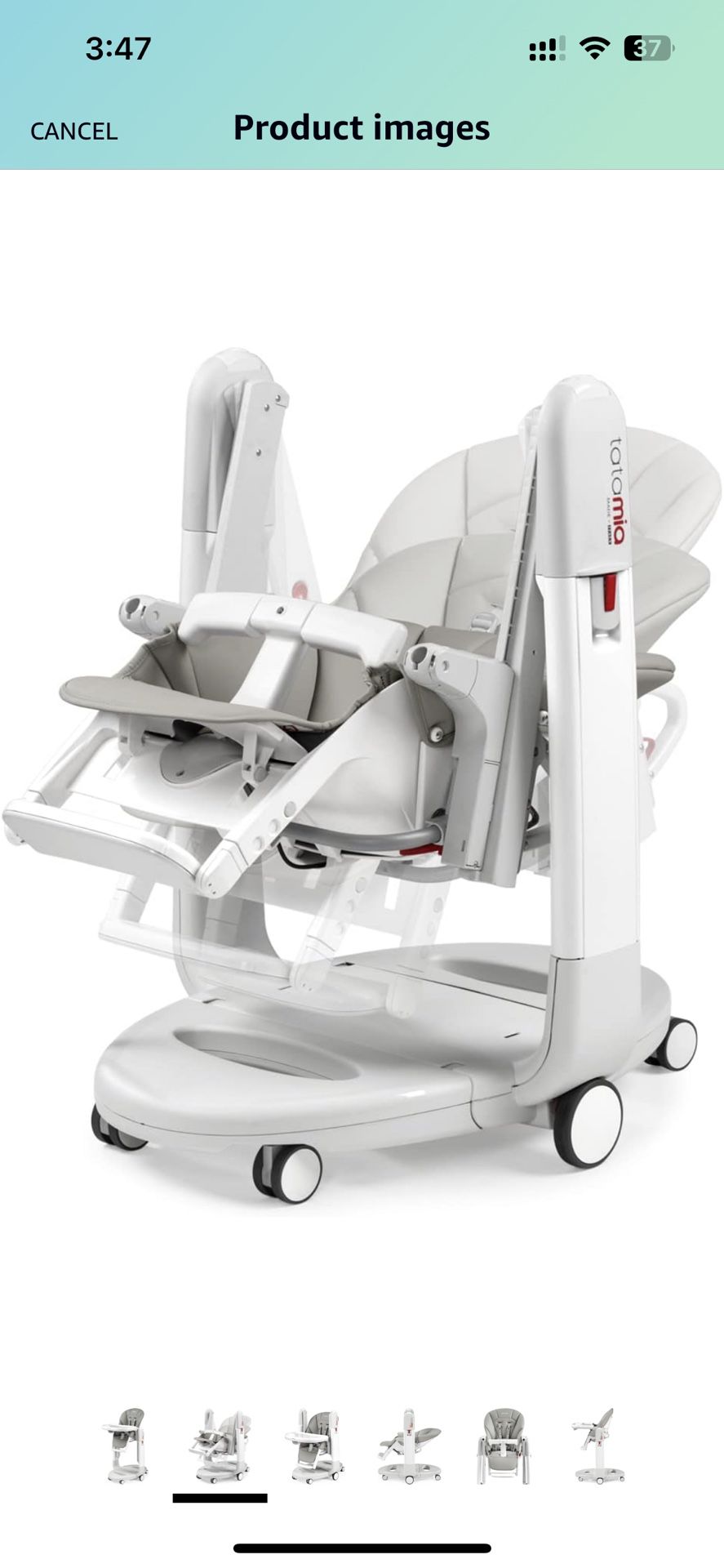 Peg Perego Tatamia 3 in 1-Recliner-Swing and High Chair, Plus Cover