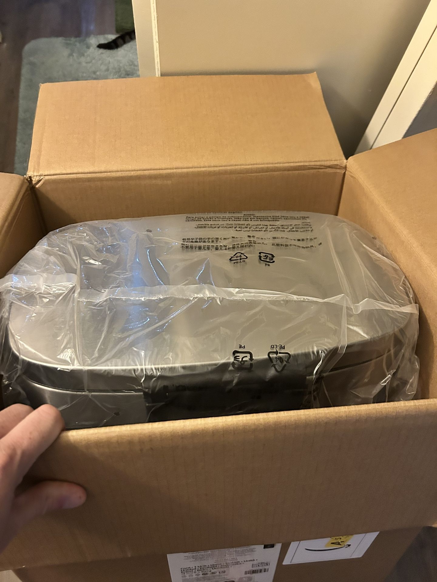 stainless steel trash container ( still in box)