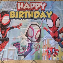 Spidey and His Amazing Friends Photography Backdrop,Spider Hero Party Background, Spidey and His Amazing Party Supplies,5x3Ft Spidey Backdrop for Kids