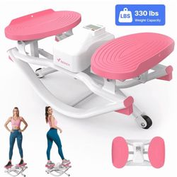 MERACH Rock Stepper with Resistance Bands, Motion Stair Stepper for Full Body Workout，330 LBS