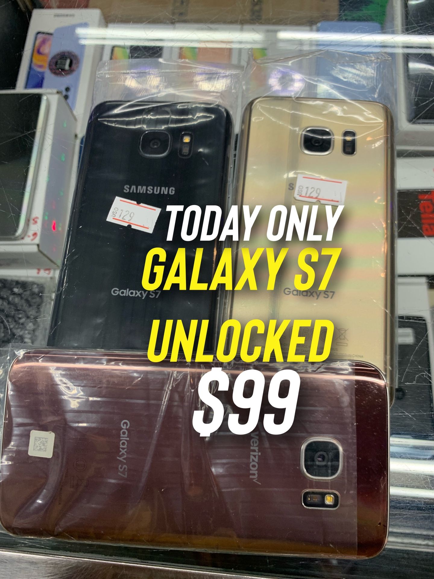 GALAXY S7 available now UNLOCKED
