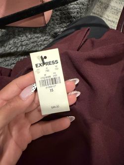Express Burgundy Jumpsuit