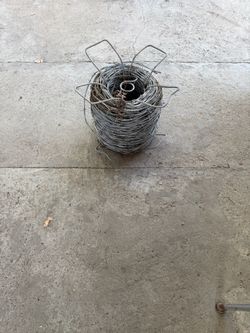 Partial Roll of Barbed Wire