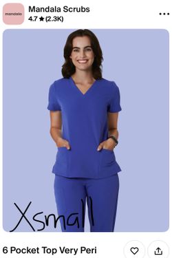 Mandala Very Peri Scrub Top And Pants