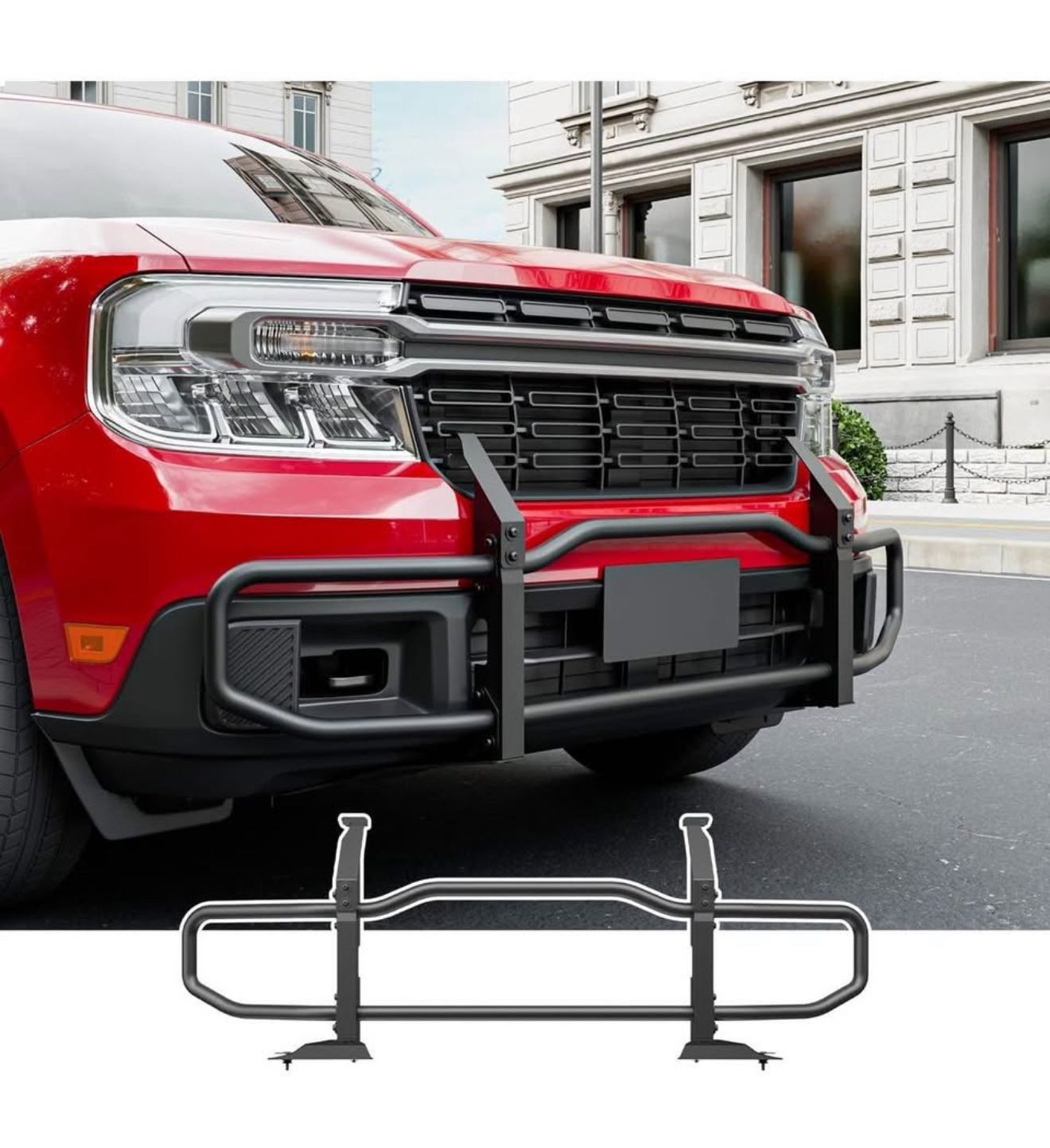Bull Bar Compatible with 2022-2025 Ford Maverick Brush Guard Grille Brush Guard Front Bumper Replacement for 2022-2025 Ford Maverick Accessories