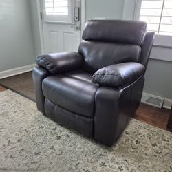 Leather Recliner (*Real Leather)