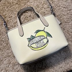 New Coach Mini Lemon Tote Bag + Receipt & Bag